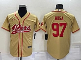 San Francisco 49ers 97 Nick Bosa Gold Men's Stitched Cool Base Nike Baseball Jersey,baseball caps,new era cap wholesale,wholesale hats